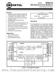 MT90710AP datasheet pdf Mitel Semiconductor