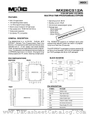 MX26C512AMC-10 datasheet pdf Macronix International