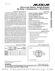 MAX951EUA datasheet pdf MAXIM - Dallas Semiconductor