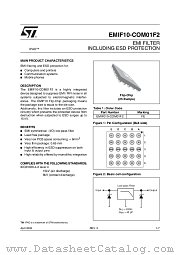 EMIF010-COM01F2 datasheet pdf ST Microelectronics