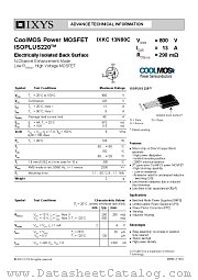 IXKC13N80C datasheet pdf IXYS Corporation