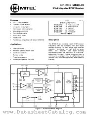 MT88L70AE datasheet pdf Mitel Semiconductor