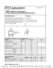 AOB414 datasheet pdf Alpha & Omega Semiconductor