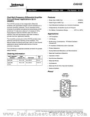 CA3102E datasheet pdf Intersil