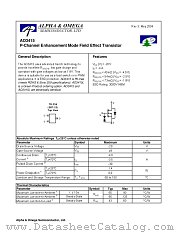AO3415 datasheet pdf Alpha & Omega Semiconductor