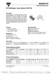 BAR64V-04-GS18 datasheet pdf Vishay