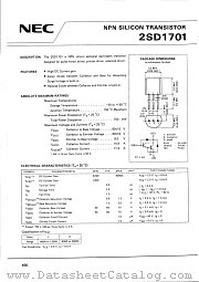 2SD1701 datasheet pdf NEC