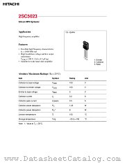 2SC5023 datasheet pdf Hitachi Semiconductor