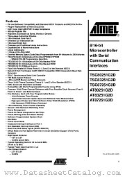 AT80251G2D-SLSUM datasheet pdf Atmel
