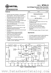 MT93L16 datasheet pdf Mitel Semiconductor