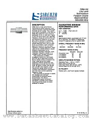DBM-182 datasheet pdf Sirenza Microdevices