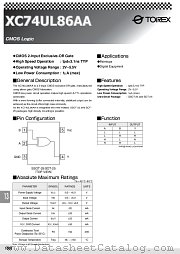 XC74UL86AA datasheet pdf Torex Semiconductor