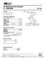 CH-140PIN datasheet pdf Tyco Electronics