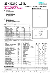 2SK3521-01S datasheet pdf Fuji Electric