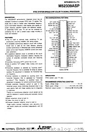 M52339ASP datasheet pdf Mitsubishi Electric Corporation