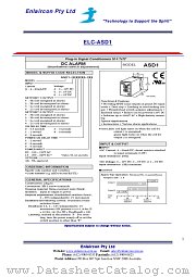 ELC-ASD1 datasheet pdf Enlaircon Pty Ltd