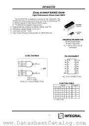 IN74HCT20 datasheet pdf INTEGRAL Semiconductor Devices