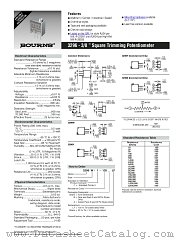 3296X-1-502RLF datasheet pdf BOURNS