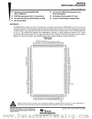 MSP50C30PJM datasheet pdf Texas Instruments