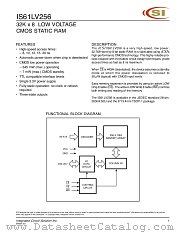 IS61LV256-15JI datasheet pdf Integrated Circuit Solution Inc