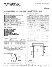 TC1054-3.0VCT datasheet pdf TelCom Semiconductor