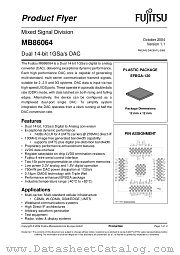 MB86064 datasheet pdf Fujitsu Microelectronics