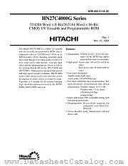HN27C4000G datasheet pdf Hitachi Semiconductor