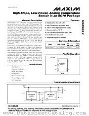 MAX6612MXK-T datasheet pdf MAXIM - Dallas Semiconductor