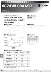 XC74WL00AASR datasheet pdf Torex Semiconductor