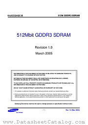 K4J52324QC-BC20 datasheet pdf Samsung Electronic