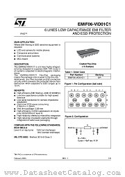 EMIF06-VID01C2 datasheet pdf ST Microelectronics