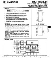 HM1-7621 datasheet pdf Harris Semiconductor