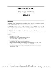 HD61602 datasheet pdf Hitachi Semiconductor