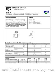 AO4419 datasheet pdf Alpha & Omega Semiconductor