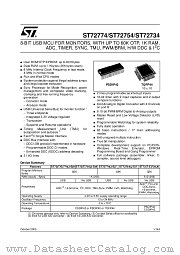 ST72774S9T1 datasheet pdf ST Microelectronics