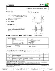 APM4925 datasheet pdf ANPEC Electronics Corporation