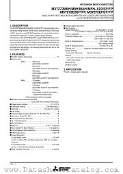 M37272MAH datasheet pdf Mitsubishi Electric Corporation