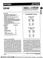 MT4C4001JS-8 datasheet pdf Micron Technology