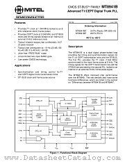 MT8941B datasheet pdf Mitel Semiconductor
