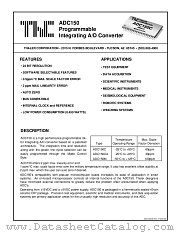 ADC150C datasheet pdf THALER CORPORATION