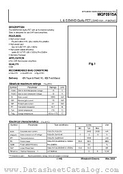 MGF0915A datasheet pdf Mitsubishi Electric Corporation