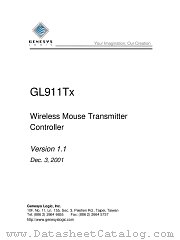 GL911TX datasheet pdf Genesys Logic