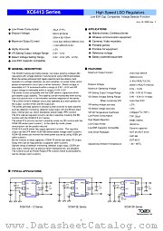 XC6413 datasheet pdf Torex Semiconductor