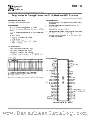 ICS954101YFLFT datasheet pdf Integrated Circuit Systems