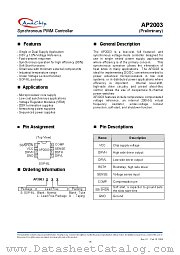 AP2003S datasheet pdf Anachip