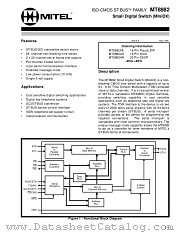 MT8982-1 datasheet pdf Mitel Semiconductor
