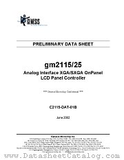 GM2115 datasheet pdf Genesis Microchip