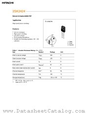 2SK2424 datasheet pdf Hitachi Semiconductor