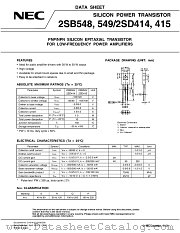 2SD415 datasheet pdf NEC