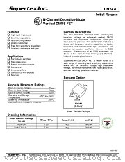 DN2470 datasheet pdf Supertex Inc